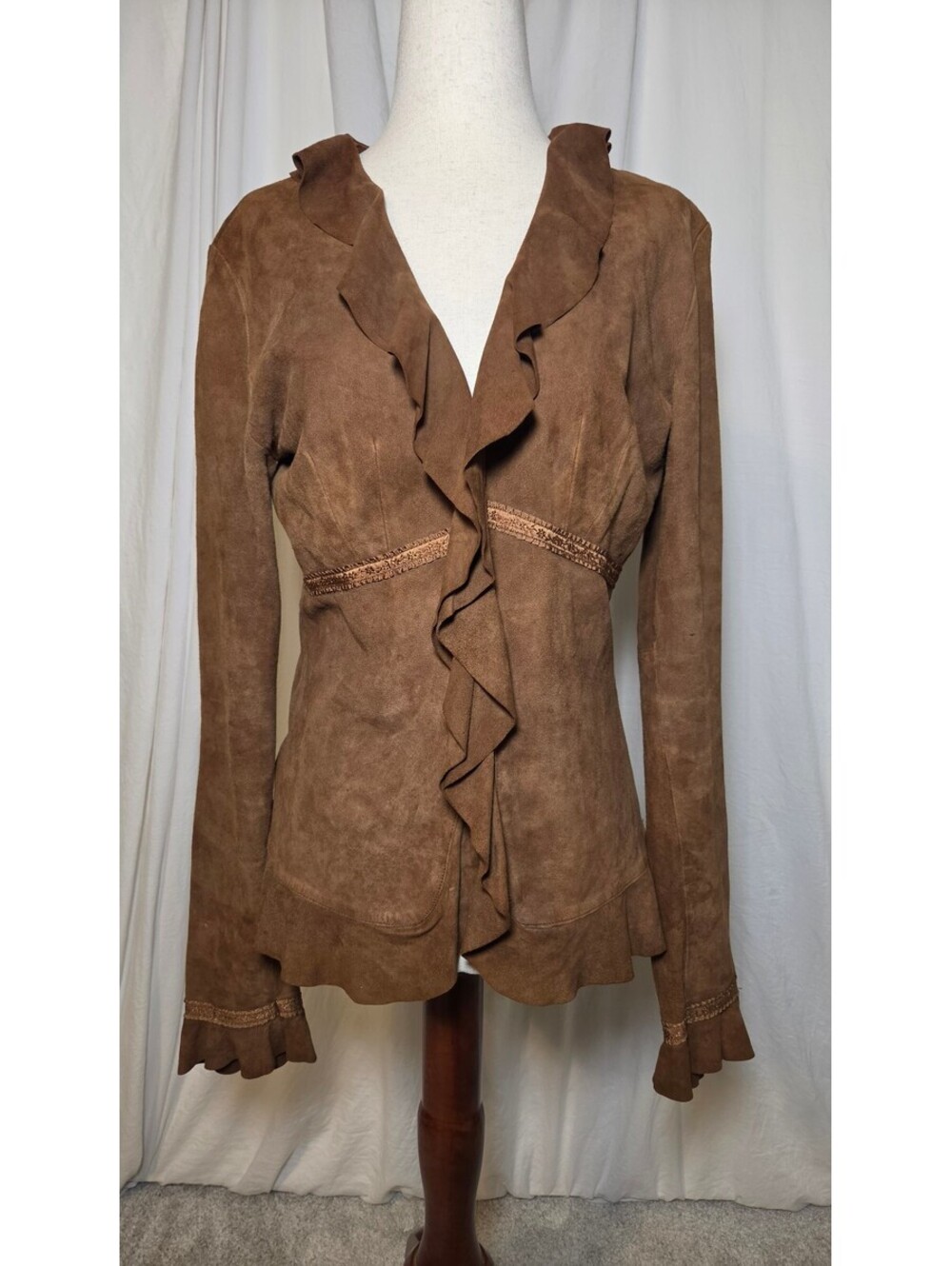 Vintage leather Express blouse size 7/8 S